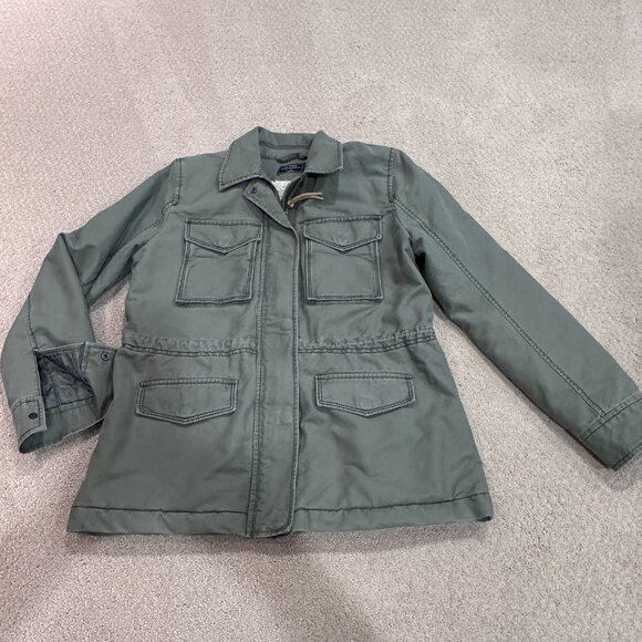Abercrombie & Fitch Military Field Jacket Anorak Sherpa Lined OD Green MEDIUM - Picture 1 of 16